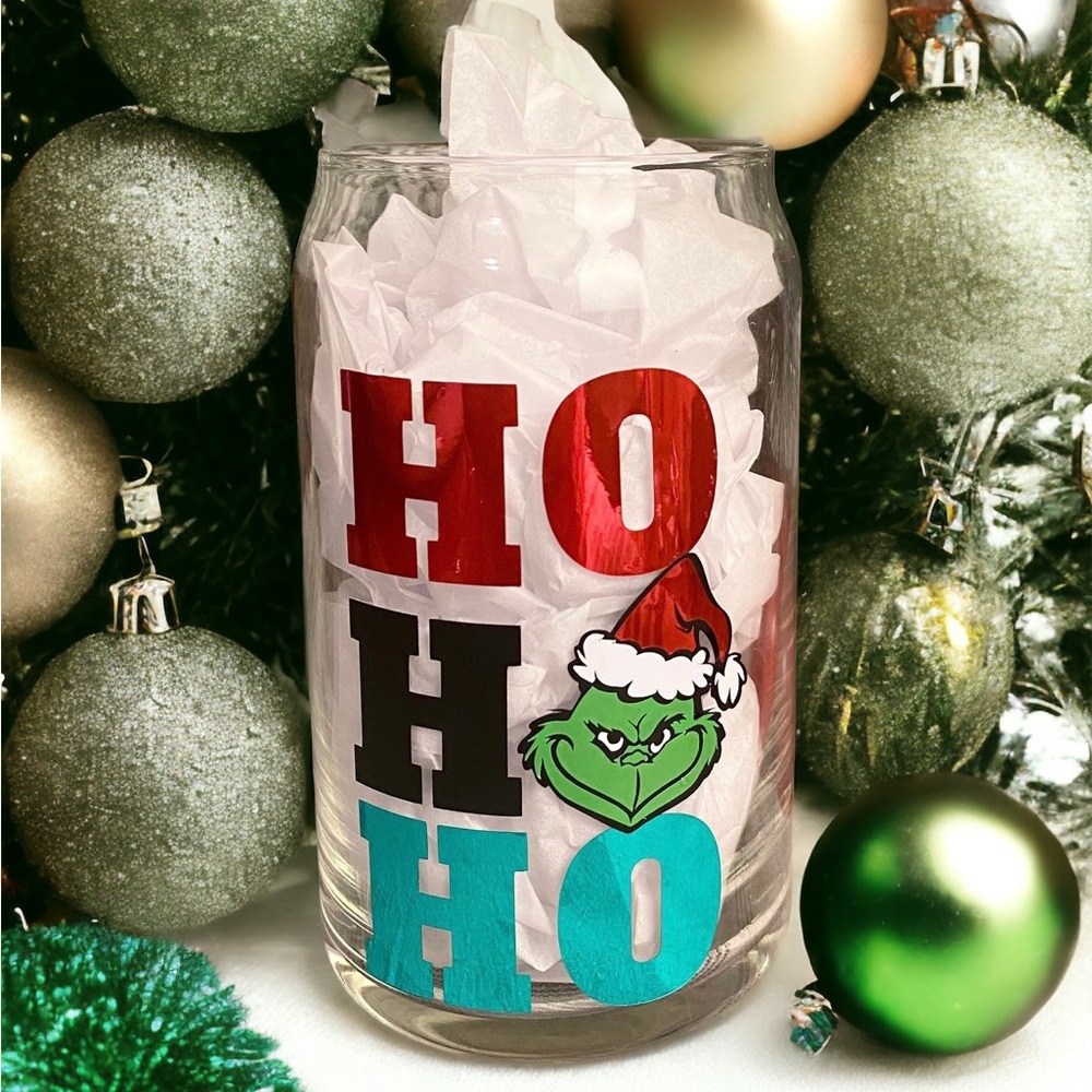 Grinch Glass Cup